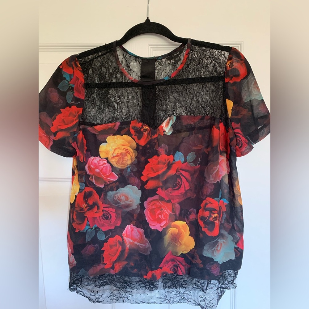 GUESS Floral Lace Women's Blouse (US S)